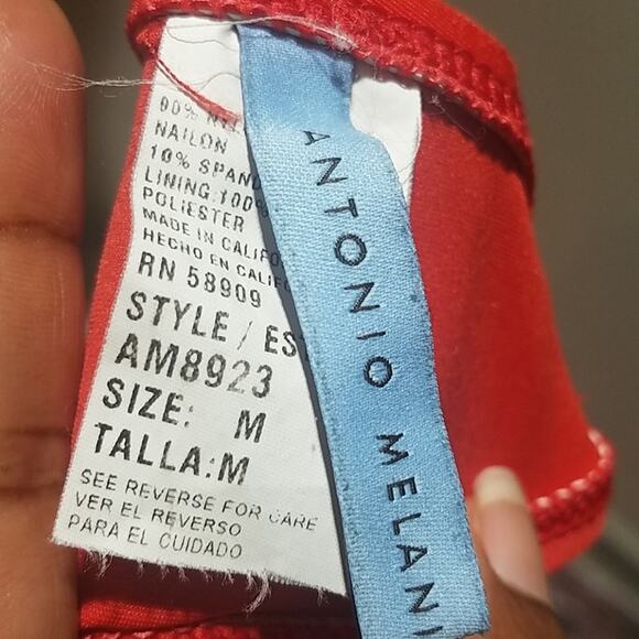 Antonio Melani red halter swim top - Picture 4 of 6